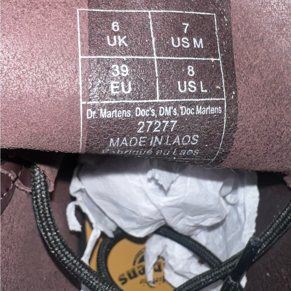 Dr. Martens Dark Cherry Boots - Picture 4 of 6